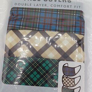 New 3 Pack Adult Face Covers Masks